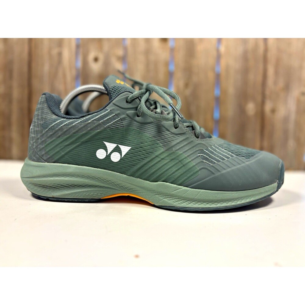 YONEX Sonicage Men's Tennis Shoes Green/Orange Medium Width US 9